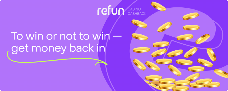 Refun brand symbol with coins